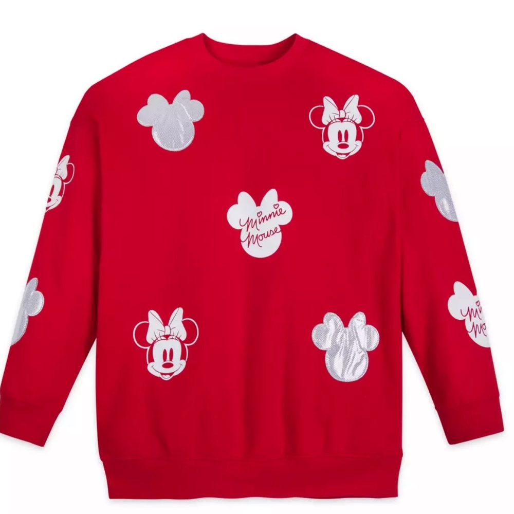 Minnie Mouse Silver Icon Pullover Sweatshirt for Women (New without‎ tags)